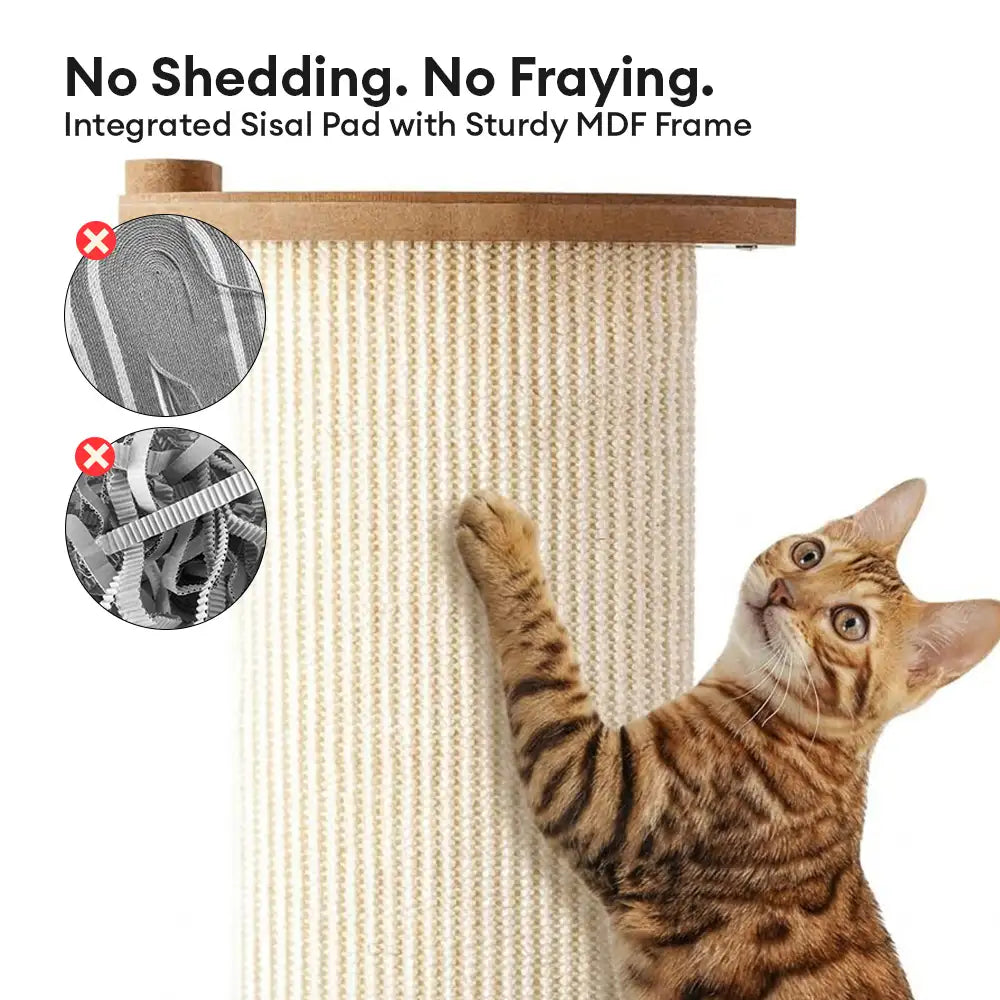 Poteau à gratter pour chat en sisal protecteur multifonctionnel et adaptable pour canapé