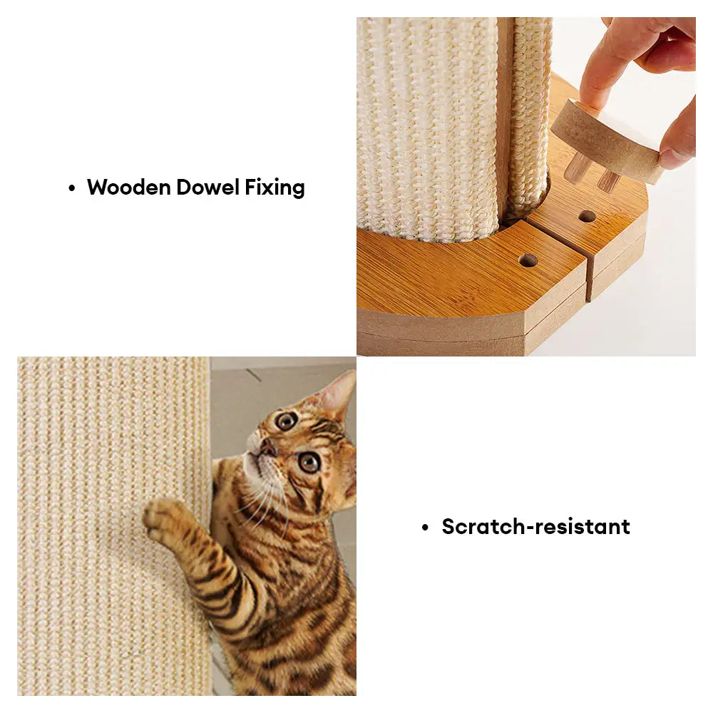 Poteau à gratter pour chat en sisal protecteur multifonctionnel et adaptable pour canapé