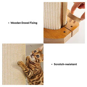 Poteau à gratter pour chat en sisal protecteur multifonctionnel et adaptable pour canapé