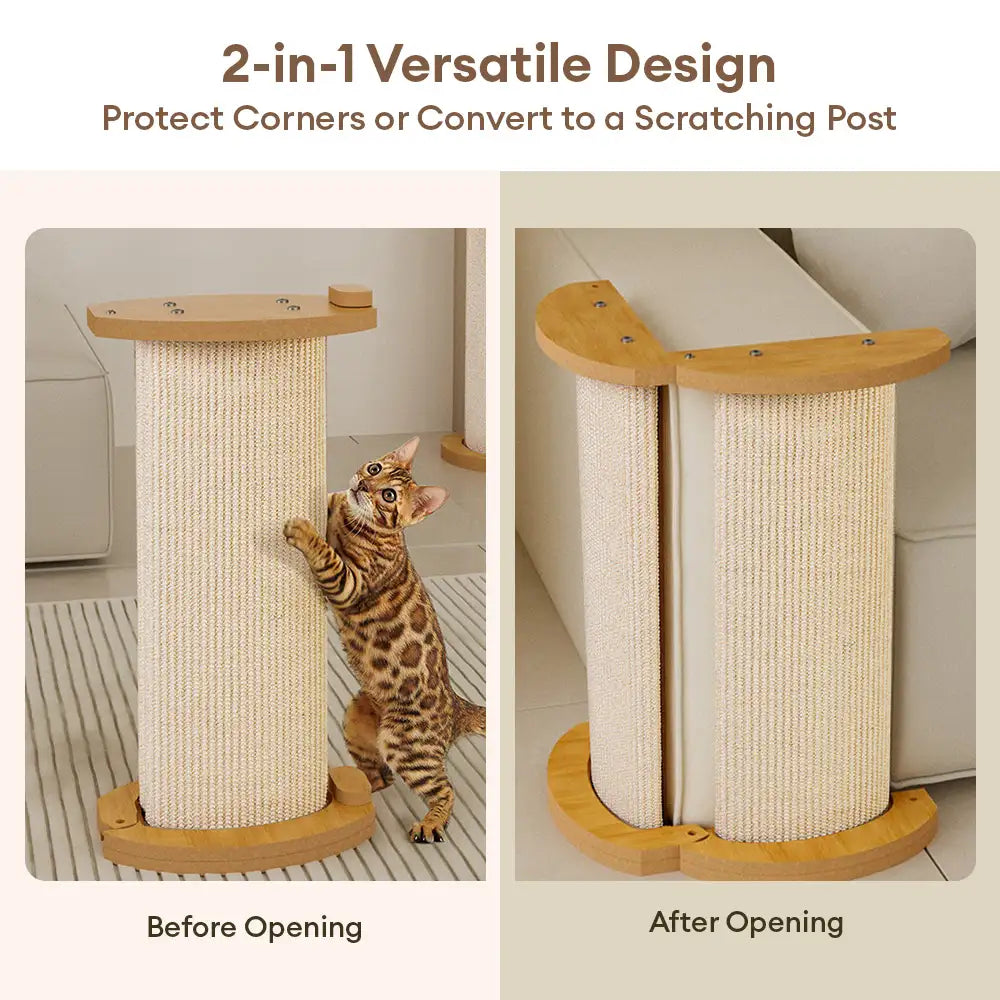 Poteau à gratter pour chat en sisal protecteur multifonctionnel et adaptable pour canapé
