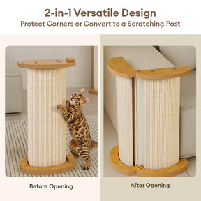 Poteau à gratter pour chat en sisal protecteur multifonctionnel et adaptable pour canapé
