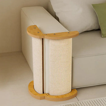 Poteau à gratter pour chat en sisal protecteur multifonctionnel et adaptable pour canapé