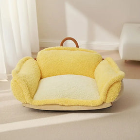 Lit pour chien avec support intégral du cou multifonctionnel pour un sommeil profond.