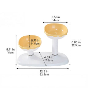 Gamelle double multifonction réglable avec protection pour le cou