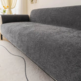 Housse de canapé 3 places en chenille résistant aux rayures, durable, déperlant et antidérapant.