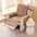 Housse de fauteuil inclinable en chenille résistant aux égratignures d'une pièce avec sangles - Flocon de neige