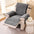 Housse de fauteuil inclinable en chenille résistant aux égratignures d'une pièce avec sangles - Flocon de neige