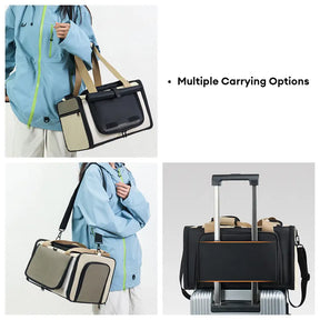 Sac de transport pour chat portable, respirant, de grande capacité et extensible Approuvé par les compagnies aériennes