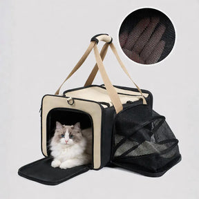 Sac de transport pour chat portable, respirant, de grande capacité et extensible Approuvé par les compagnies aériennes