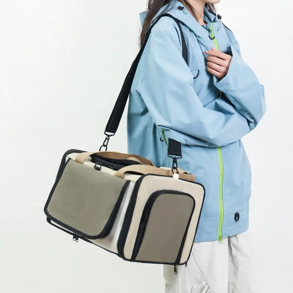 Sac de transport pour chat portable, respirant, de grande capacité et extensible Approuvé par les compagnies aériennes