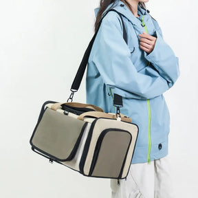 Sac de transport pour chat portable, respirant, de grande capacité et extensible Approuvé par les compagnies aériennes