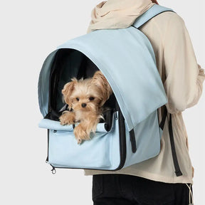 Sac à dos pour chat extensible et respirant pour les voyages en plein air avec auvent.