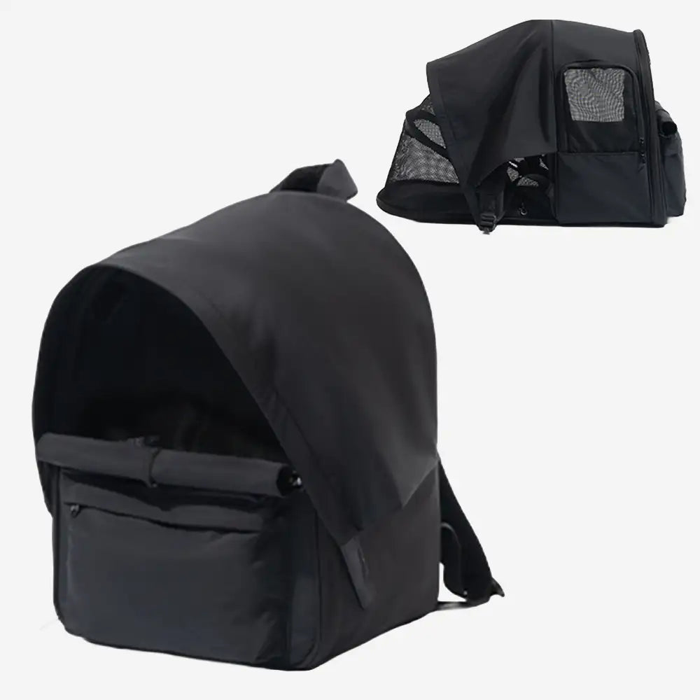 Sac à dos pour chat extensible et respirant pour les voyages en plein air avec auvent.