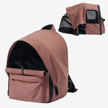 Sac à dos pour chat extensible et respirant pour les voyages en plein air avec auvent.