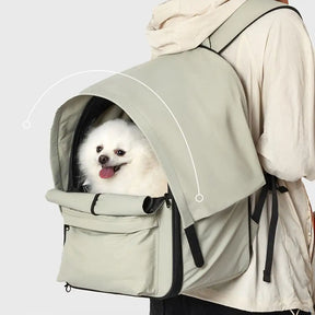 Sac à dos pour chat extensible et respirant pour les voyages en plein air avec auvent.