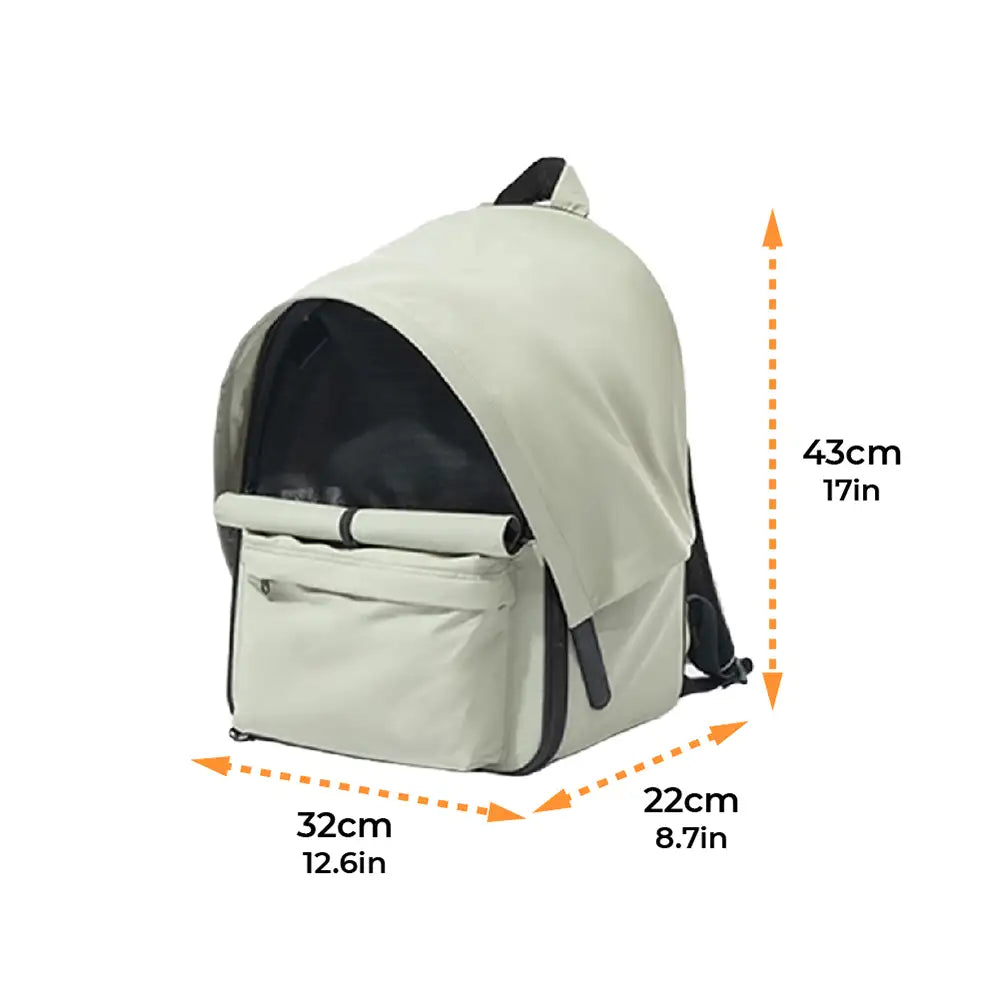 Sac à dos pour chat extensible et respirant pour les voyages en plein air avec auvent.