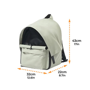 Sac à dos pour chat extensible et respirant pour les voyages en plein air avec auvent.