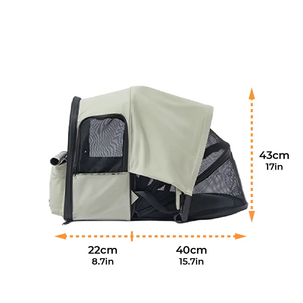 Sac à dos pour chat extensible et respirant pour les voyages en plein air avec auvent.