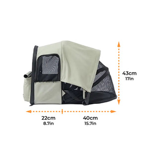 Sac à dos pour chat extensible et respirant pour les voyages en plein air avec auvent.