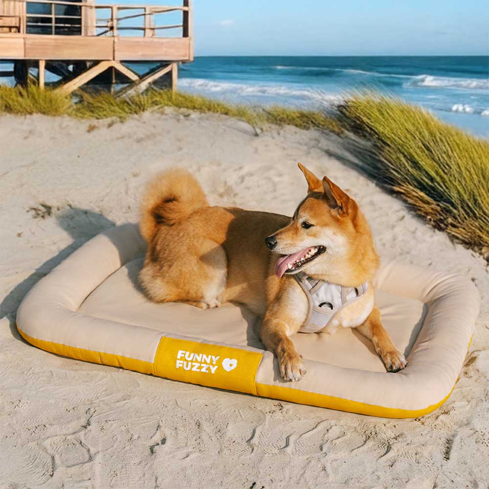 Tapis orthopédique imperméable et résistant aux rayures pour chien motif coloris block - Trek Lounge