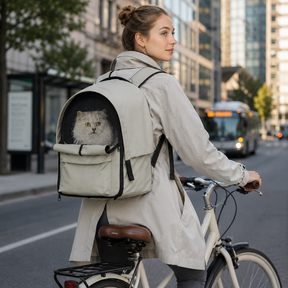 Sac à dos pour chat extensible et respirant pour les voyages en plein air avec auvent.