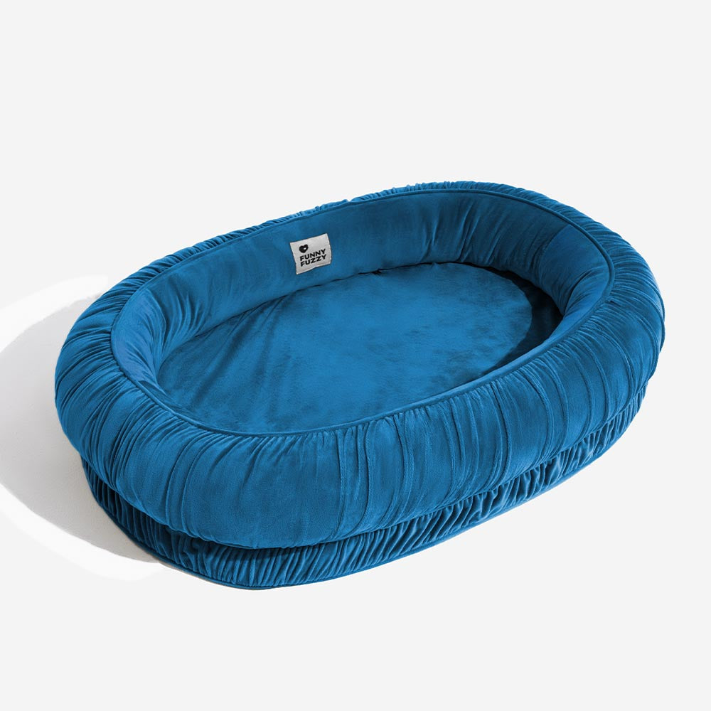 Lit amovible pour chien et chat avec support orthopédique ovale et confortable