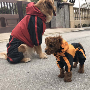 Imperméable Complet pour Chien en Tissu Oxford avec Jambes et Capuche