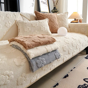 Impression de patte mignonne, couverture de canapé épaisse et antidérapante pour décoration.