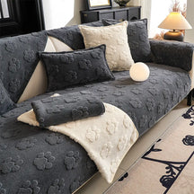 Impression de patte mignonne, couverture de canapé épaisse et antidérapante pour décoration.