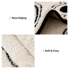 Housse de canapé en polaire douce avec empreinte de patte, antidérapante.