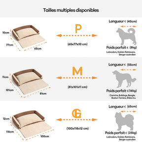 Lit ergonomique pour chien extensible et apaisant - Tranquille Pattes