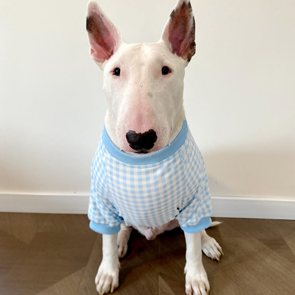 T-Shirt à Manches Courtes à Carreaux pour Chien