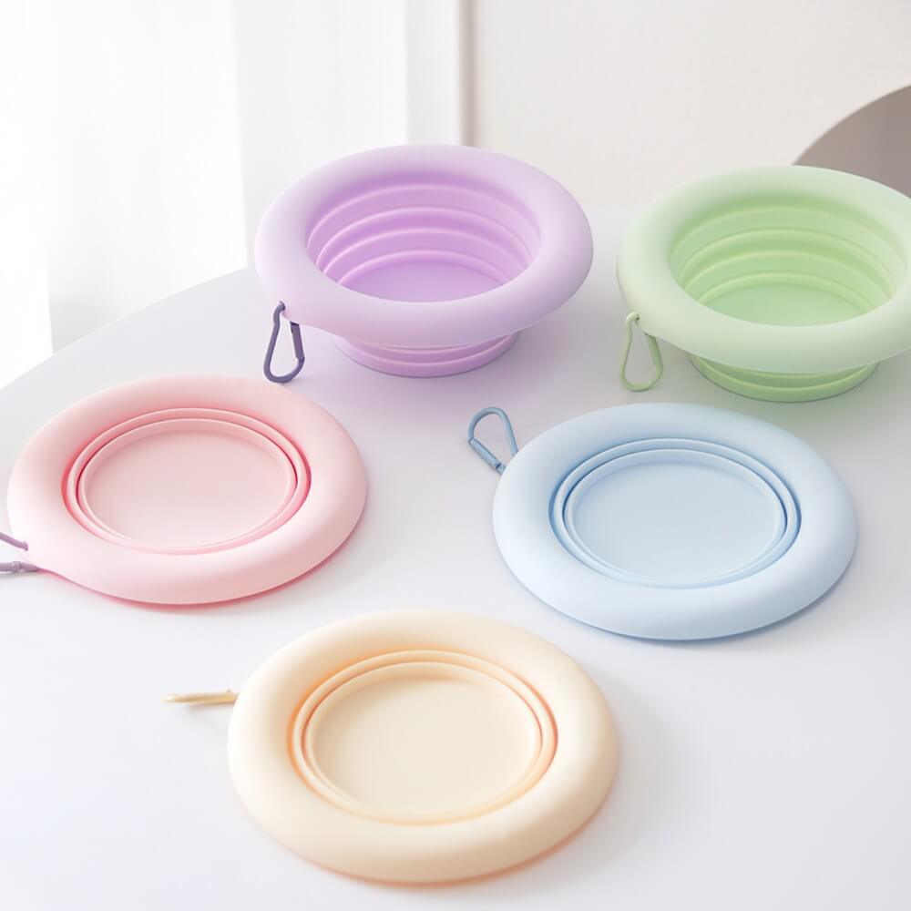 Bol pliant pour animaux de compagnie Bol en silicone portable