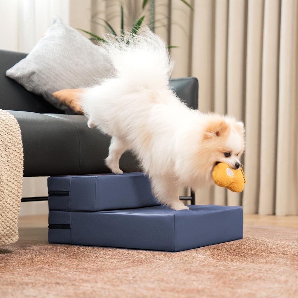 Escaliers pour animaux modulables à plusieurs niveaux en cuir PU imperméable et lavable
