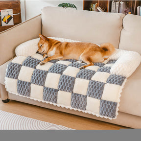 Tapis de protection confortable pour canapé à carreaux pour chien - SnugPad