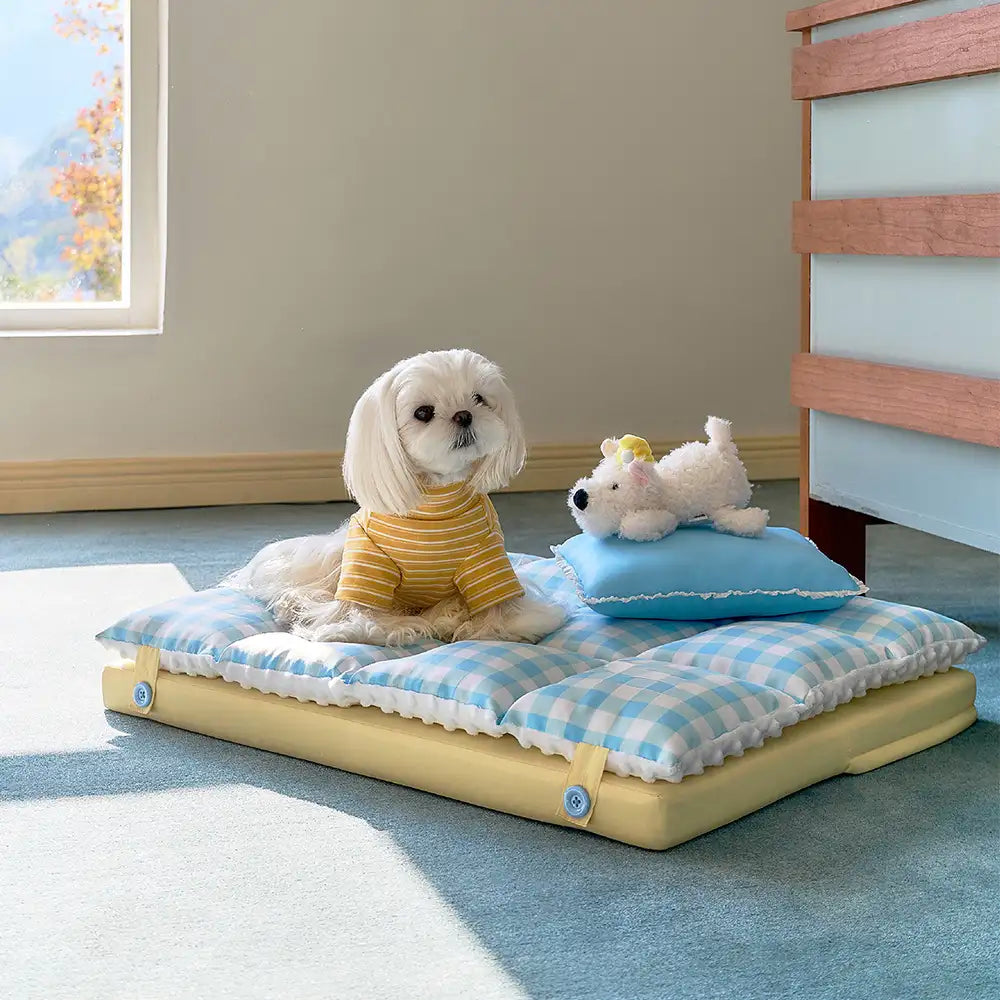 Tapis pour chien confortable, lavable, double couche, tout-en-un - Exclusivité pour animaux de compagnie.