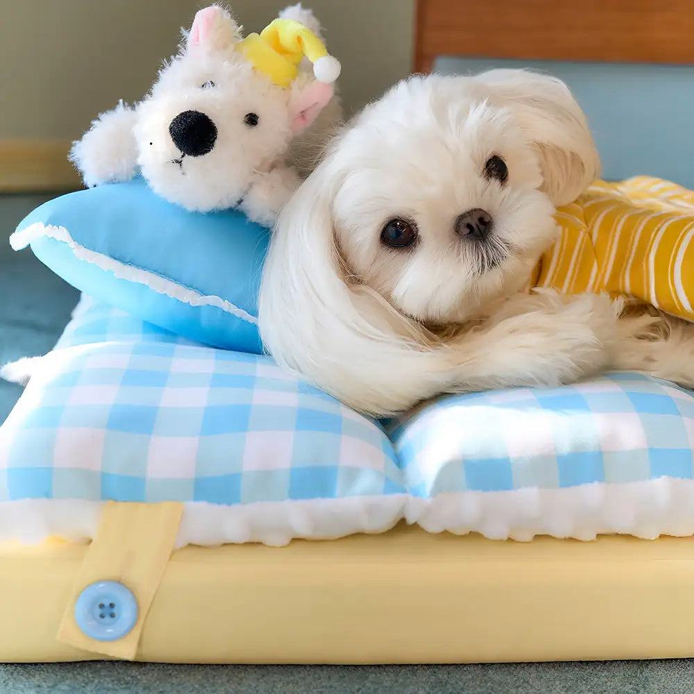 Tapis pour chien confortable, lavable, double couche, tout-en-un - Exclusivité pour animaux de compagnie.