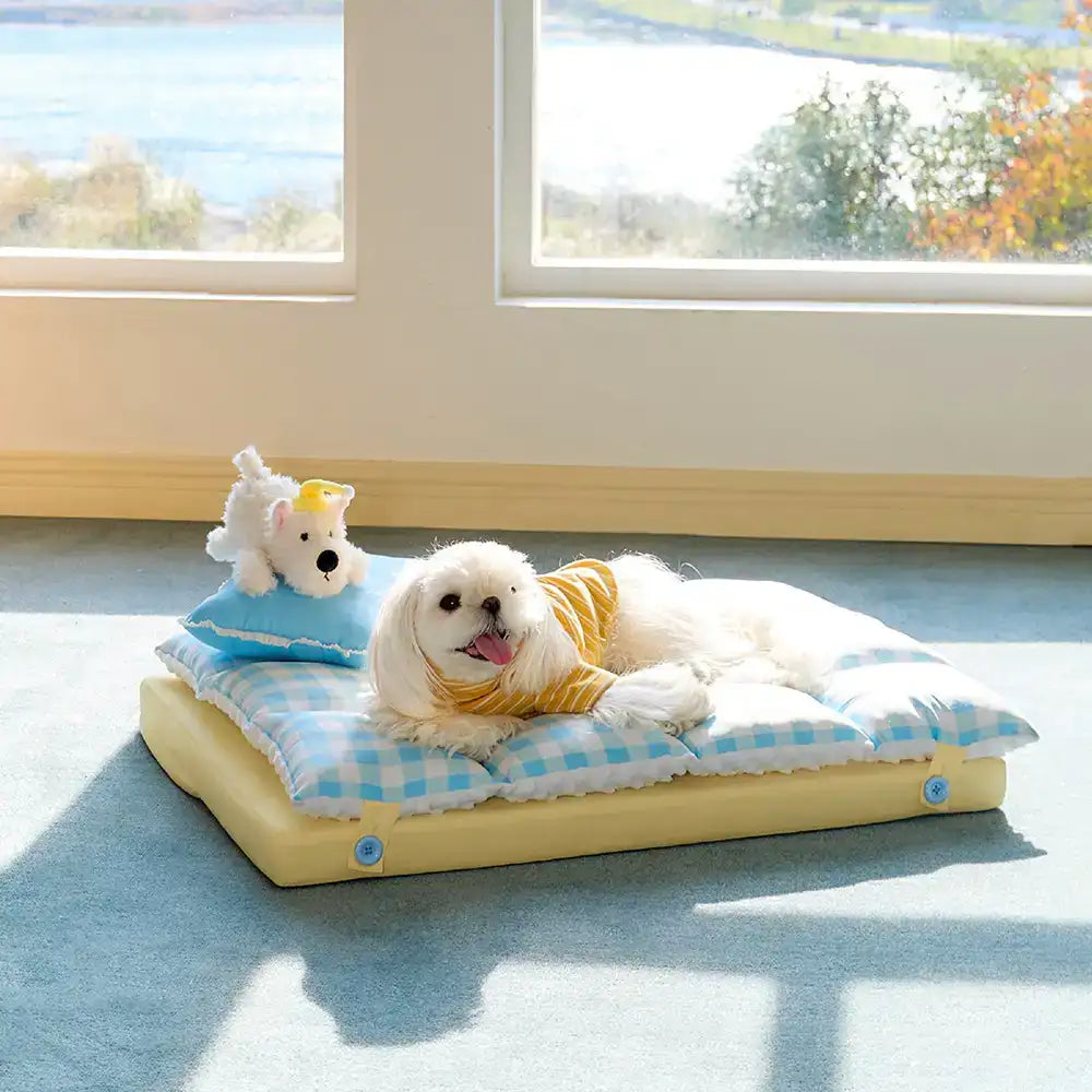 Tapis pour chien confortable, lavable, double couche, tout-en-un - Exclusivité pour animaux de compagnie.