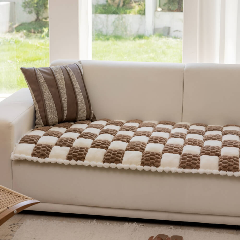 Matelas pour Chien fait Main en Velours Coloré Protecteur de Mobilier Doux Antidérapant