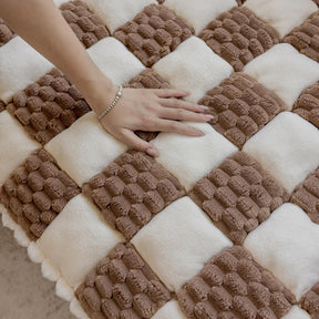 Matelas pour Chien fait Main en Velours Coloré Protecteur de Mobilier Doux Antidérapant