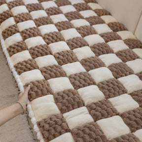 Matelas pour Chien fait Main en Velours Coloré Protecteur de Mobilier Doux Antidérapant