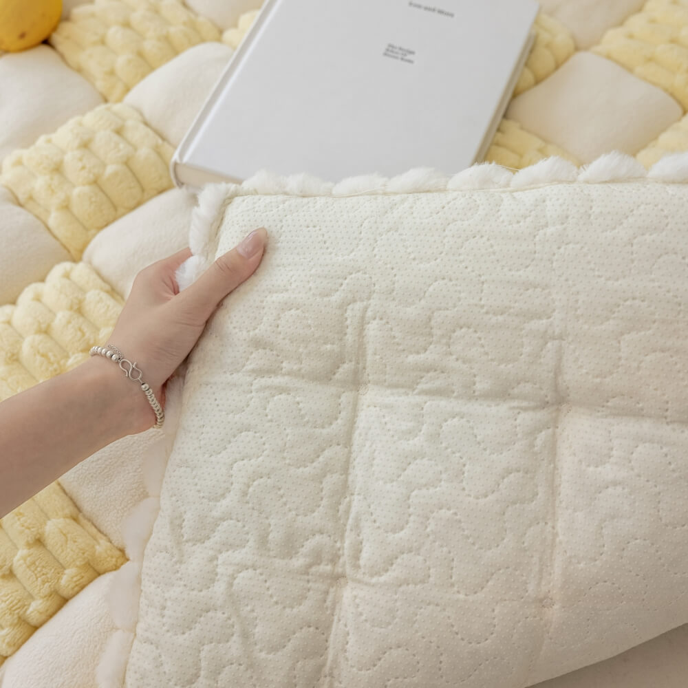 Matelas pour Chien fait Main en Velours Coloré Protecteur de Mobilier Doux Antidérapant