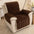 Housse fauteuil de canapé en une seule pièce non glissante, douce et adaptée aux animaux - Rayures