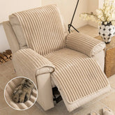 Housse fauteuil de canapé en une seule pièce non glissante, douce et adaptée aux animaux - Rayures