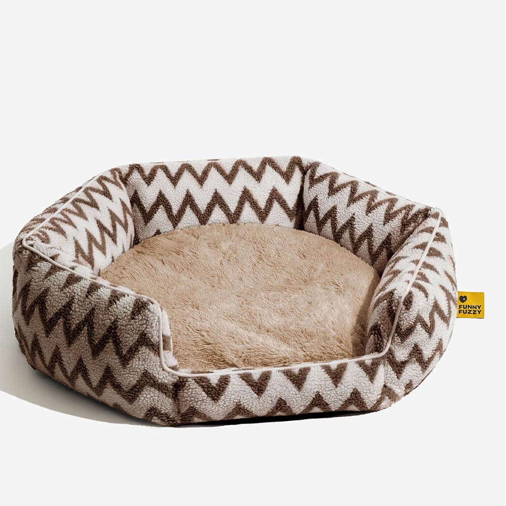 Lit pour chat Chevron Plush Retreat - Le câlin chaleureux