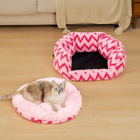 Lit pour chat Chevron Plush Retreat - Le câlin chaleureux