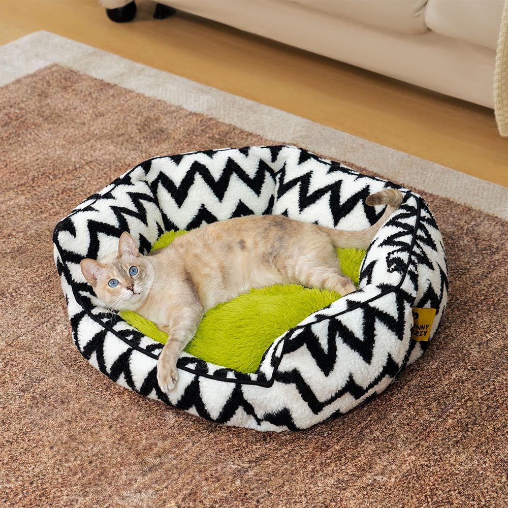 Lit pour chat Chevron Plush Retreat - Le câlin chaleureux