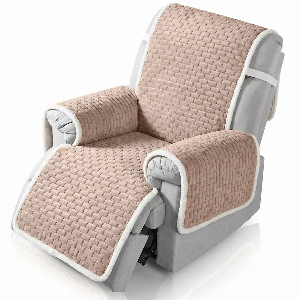 Housse de fauteuil de Canapé inclinable en peluche résistante aux rayures avec sangles élastiques