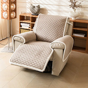 Housse de fauteuil de Canapé inclinable en peluche résistante aux rayures avec sangles élastiques