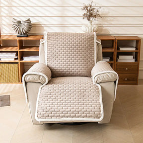 Housse de fauteuil de Canapé inclinable en peluche résistante aux rayures avec sangles élastiques